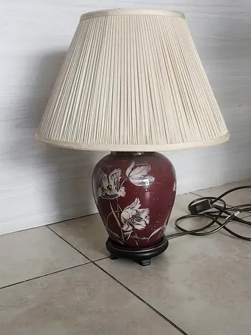 Hand painted antique lamp