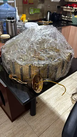 Wrapped multi-arm ceiling chandelier light fixture