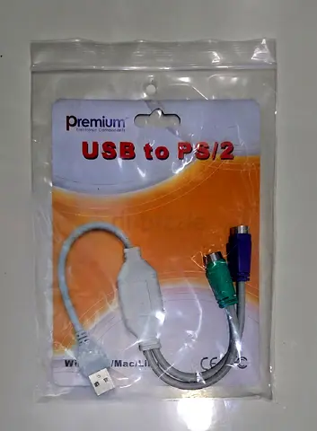 USB to PS/2 Adapter Cable (Keyboard  Mouse) - New in Pack