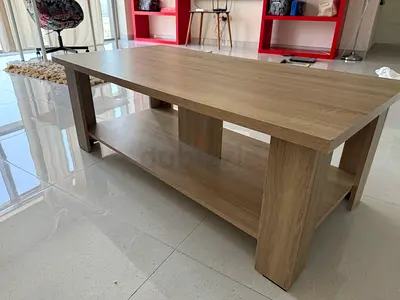 Simple Oak-Effect Coffee Table with Lower Shelf - Good Condition