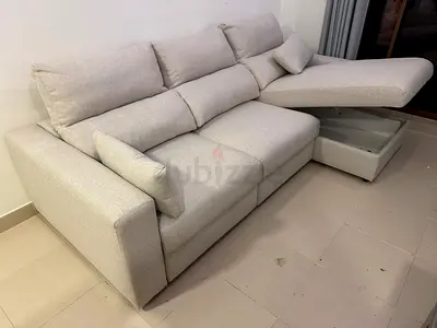 IKEA Esklstuna L Shape Sofa Bed Beige Excellent Condition