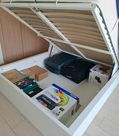 Ikea Hydraulic King size bed with mattress available in perfect condition