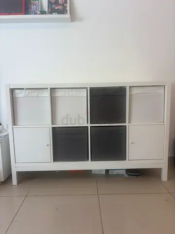 White 9-Cube Storage Shelf / Room Divider - Good Condition