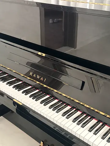 Kawai Upright Piano - Polished Black, Excellent Condition