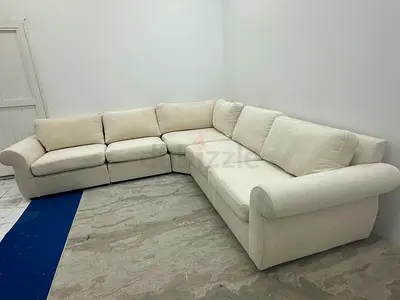 Excellent condition pottery barn beige color lshape sofa