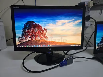 Compaq 19.5 LED Monitor with HDMI Adapter - Good Working Condition
