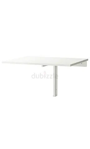 Wall-mounted foldable white wall table / small desk (IKEA style)