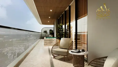 شقة مفروشة بغرفة نوم واحدة | ماركيز ون أرجان | الوصول إلى الشرفة والمسبح