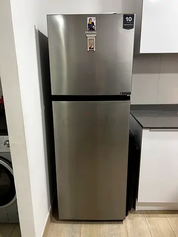 Stainless Steel Top-Freezer Refrigerator - Good Condition