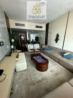 Spacious three-bedroom apartment with a living room available for annual rent in Ajman One Towers, A