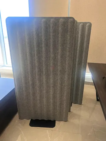 Grey partitions - pair, modern wave design (like new)