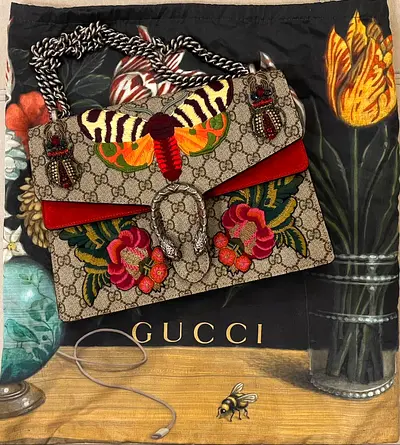 Original Gucci Dionysus GG Supreme Embroidered Limited Edition Bag - Excellent condition