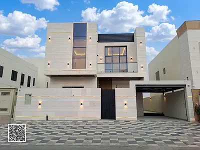 Villa (street and alley) for sale in Ajman | Al Helio 2 area | 5 rooms, majlis, 2 halls and maid's room | Freehold ownership | Price includes registra