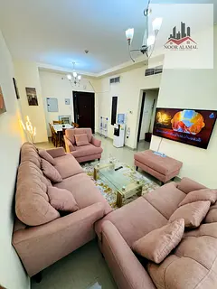 Sharjah Al Taawun apartment, one bedroom, hall, kitchen, two bathrooms and balcony