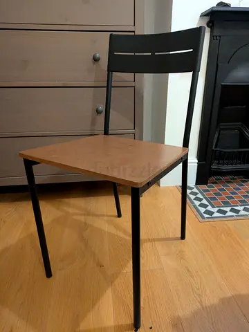 Ikea high chair black wood like new 2 pcs