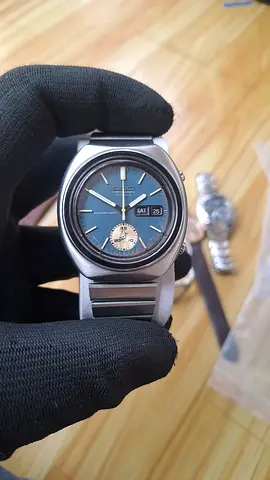 SEIKO Automatic CHRONOGRAPH WRIST Watch DAYDATE JAPAN MADE 6139 - 8002 1970s