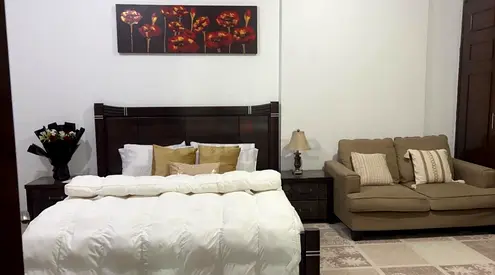 Fully furnished room with attached washroom for single executive lady near Corniche C1 tower