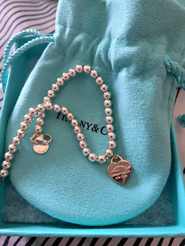 Tiffany  Co. Sterling Silver Return To Tiffany Bead Bracelet Small size