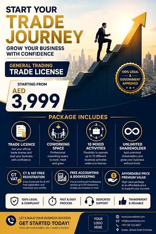 Trade license starting from AED 3,999