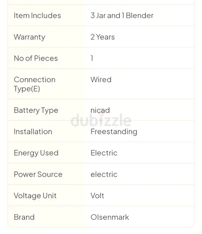 OLSENMARK 3in1 mixer grinder