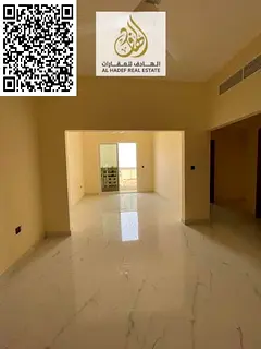 Two bedrooms, a living room, three bathrooms, a master bedroom with a balcony, a large area in Al Ju