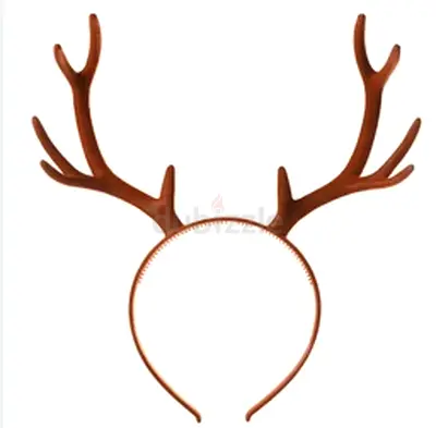 Brown Reindeer Antler Headband — Festive Costume Accessory