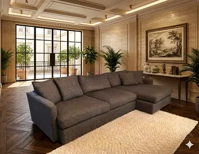 Crategbarrel L Shape Sofa Excellent condition