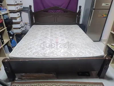 King Size (200cm x 180cm) Bed Frame with Mattress - Good Condition