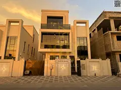 Luxury villa in Al Zahia, 7 spacious rooms with a private pool and internal elevator, luxurious fini