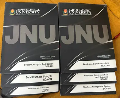 Bachelor of Computer Applications 2nd year course books from Jaipur National University