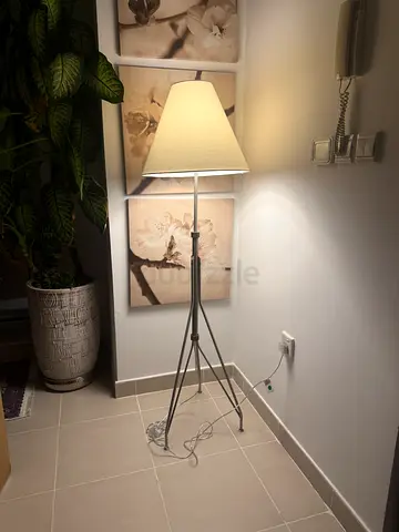 silver standing floor lamp