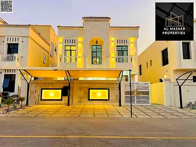 شامل الكهرباء والماء والمكيفات اغتنم الفرصه وتملك فيلا من اجمل فيلات عجمان بتصميم انيق وتشطيبات فاخرة