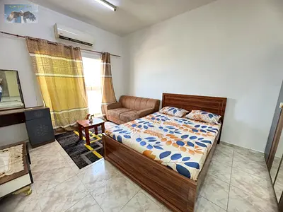 افخم استديو للايجار بعجمان اطلالة بحرية مباشرة الراشدية 1 خلف فندق رمادا بلاك قريب من شارع المينا موقع متميز جداً فرش جديد بالكامل