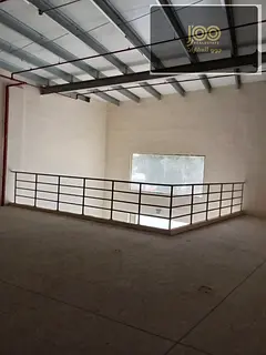 Warehouse in Al Jurf Industrial Area with a total area of 4,400 sq. ft., including a mezzanine, and