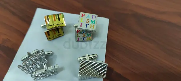 Set of four mens designer cufflinks (Paul Smith style and others) - good condition