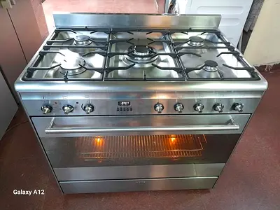 Smeg Top Five Burners Gas Oven Electric Cooker 90x60cm Good Condition