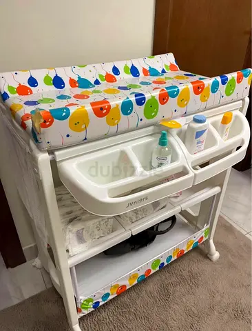 Used Baby Changing Table with Storage and Waterproof Mat