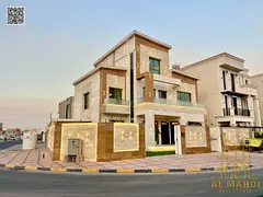 Villa (corner) for sale in Ajman, Al Zahia area. 6 rooms, majlis, hall, roof and maid's room | F