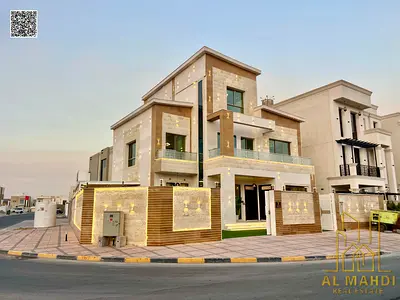 Villa (corner) for sale in Ajman, Al Zahia area. 6 rooms, majlis, hall, roof and maid's room | Freehold | Price includes registration fees.