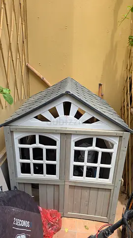 Free Kids Outdoor Playhouse - Plastic Garden Play Home