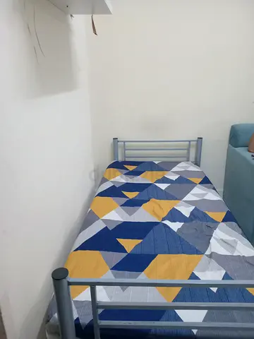 Single Metal Bed Frame with Mattress (Used)