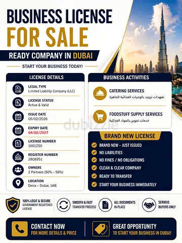 Trade License for Sale – Ready Company in Dubai!