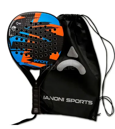 IANONI PR8100 Padel Racket | Carbon Fiber Beginner Racket | Orange  Blue