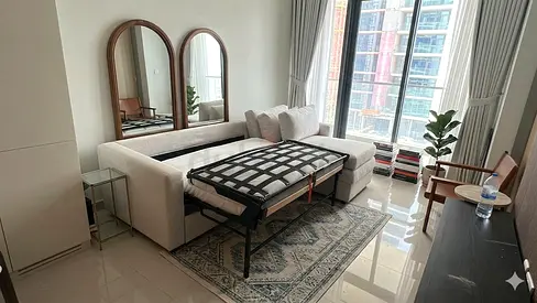 Ikea vimle L shape sofa bed with mattress