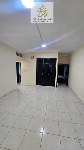 A very spacious one-bedroom apartment available for annual rent in Al Rashidiya 3, on Traffic Street, in a prime location close to Ajman One Towers, w