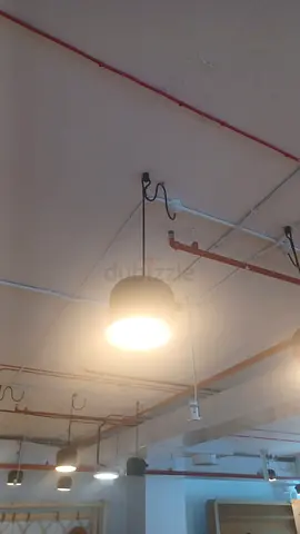 Set of Modern Black Pendant Ceiling Lights - Good Working Condition. Total 96 nos available