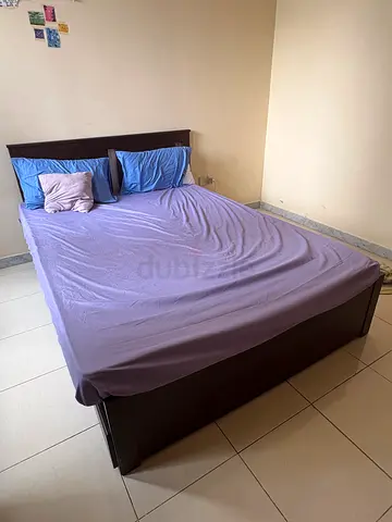 Ikea Queen size bed with storage and mattress