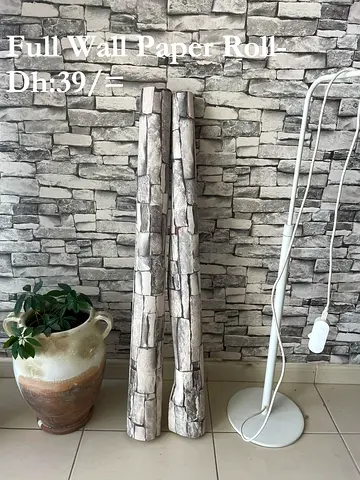 Full Roll Wallpaper - Stone Brick Pattern (1 Roll)