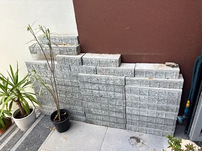 Free Grey Concrete Garden Paving / Wall Blocks