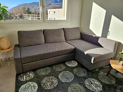 IKEA Gray FRIHETEN L Shape Sofa Bed with storage  204 x 140 cm